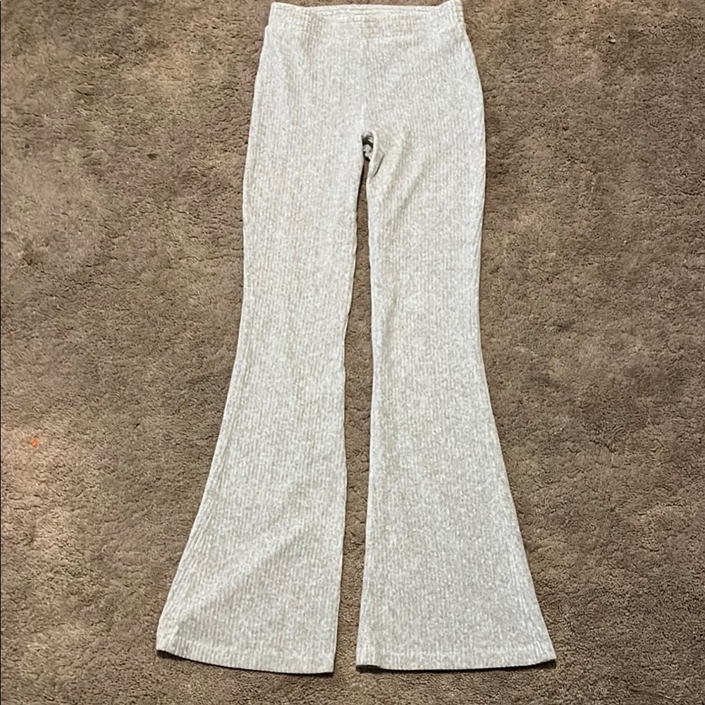 Aerie Light Gray Ribbed Pants